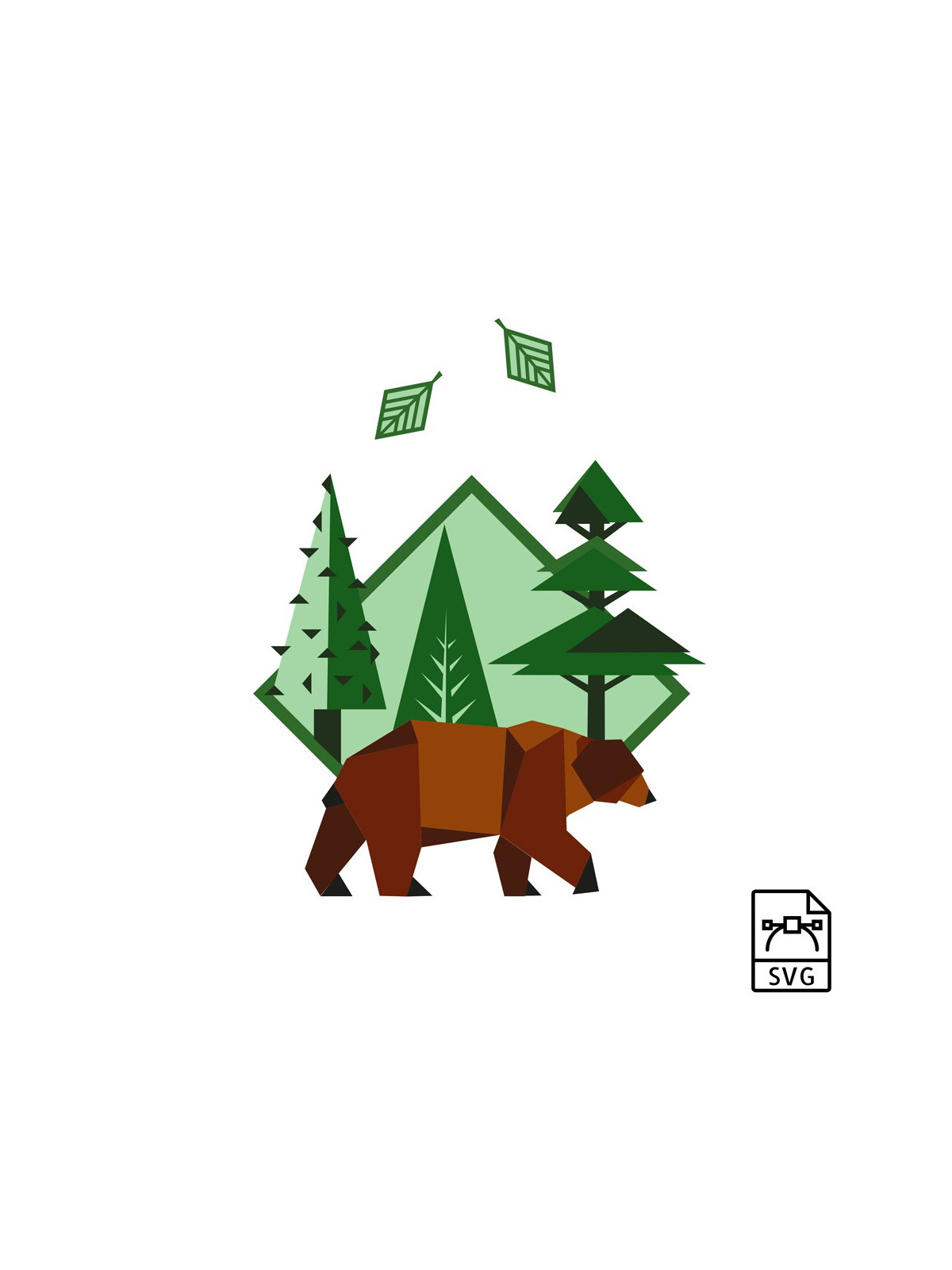 Brown bear - Vector graphics